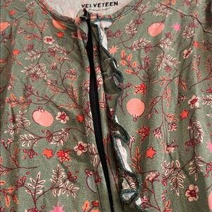 Velveteen by bunny knots holiday zippie 12-18months